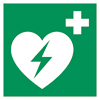 AED bzw. Defibrilator Hinweis-Zeichen